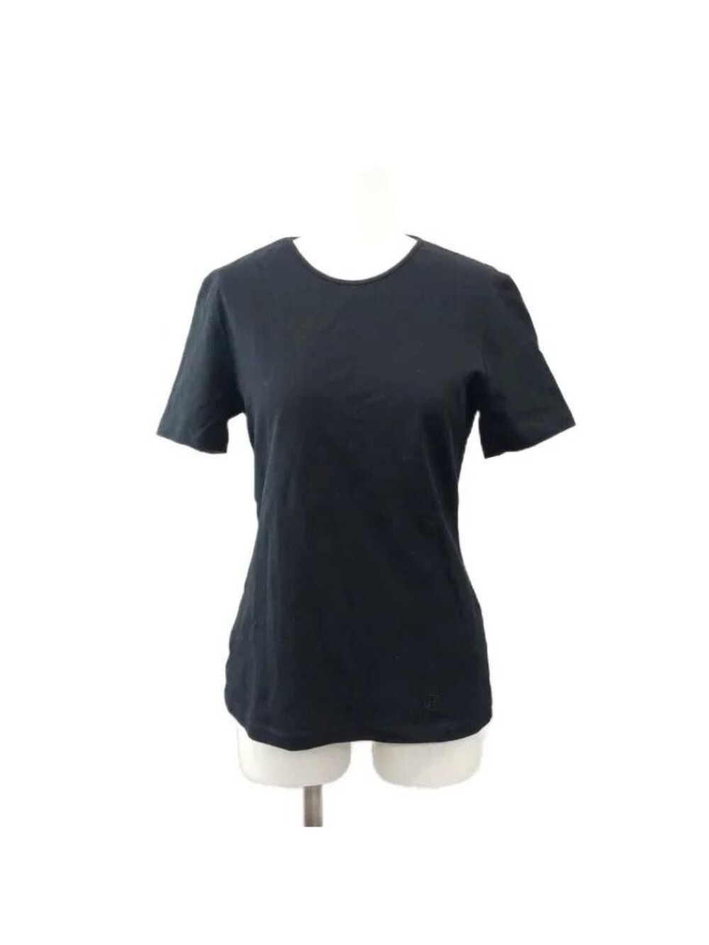 Hermes T-Shirt Black Gaultier Era Round Neck Short Sleeve KK 38
